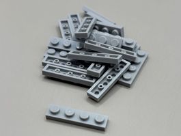 20x Lego Light Bluish Gray plate 1x4  NEU