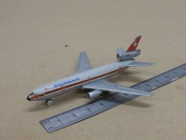 Schuco Flugzeug Douglas DC-10 Swissair gebraucht Modell