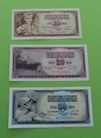 Jugoslawien: 10, 20 und 50 Dinara 1974/78, SS - VZ