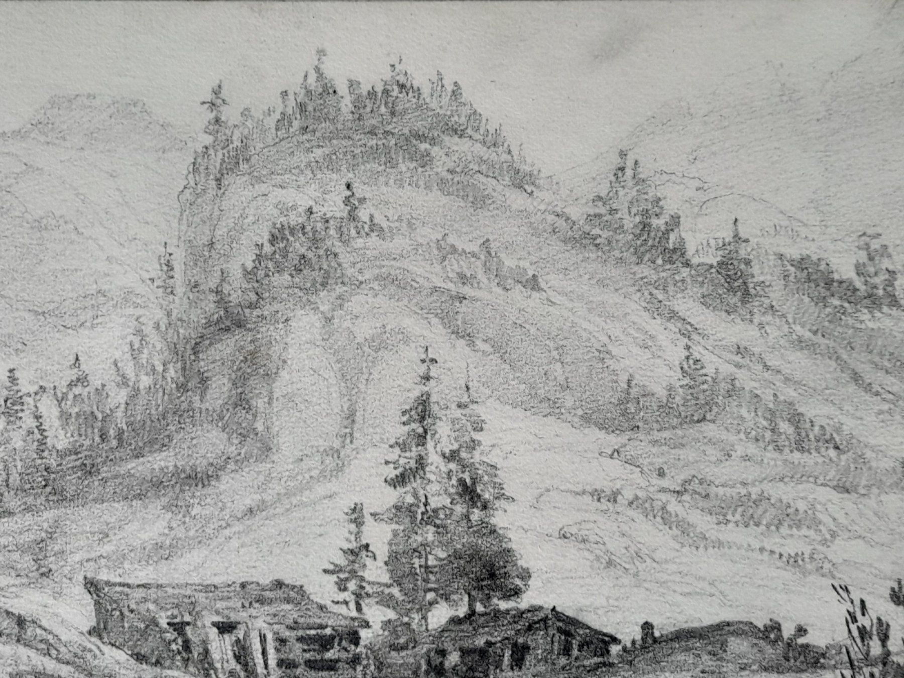 Dipinti: " Bergseelein " Kohlestift-Zeichnung antik – Usato da Thun venduto da JeJoe 3
