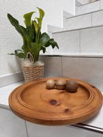 Früchteschale aus Arvenholz , gedrechselt.
