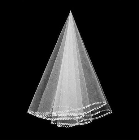 NEUER Braut - Schleier WEISS 150cm ohne Kamm - 220075