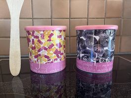 Duo de boites/ contenant à bonbons en porcelaine 