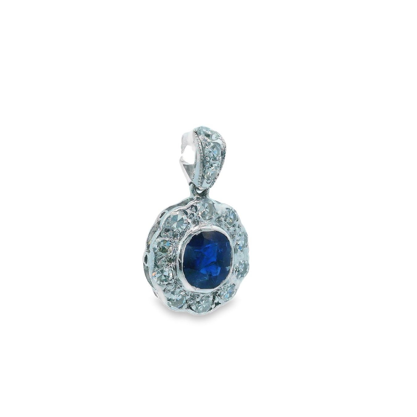 Anhänger: Platin Anhänger mit Saphir & Diamanten – Gebraucht aus Embrach von marufa 8