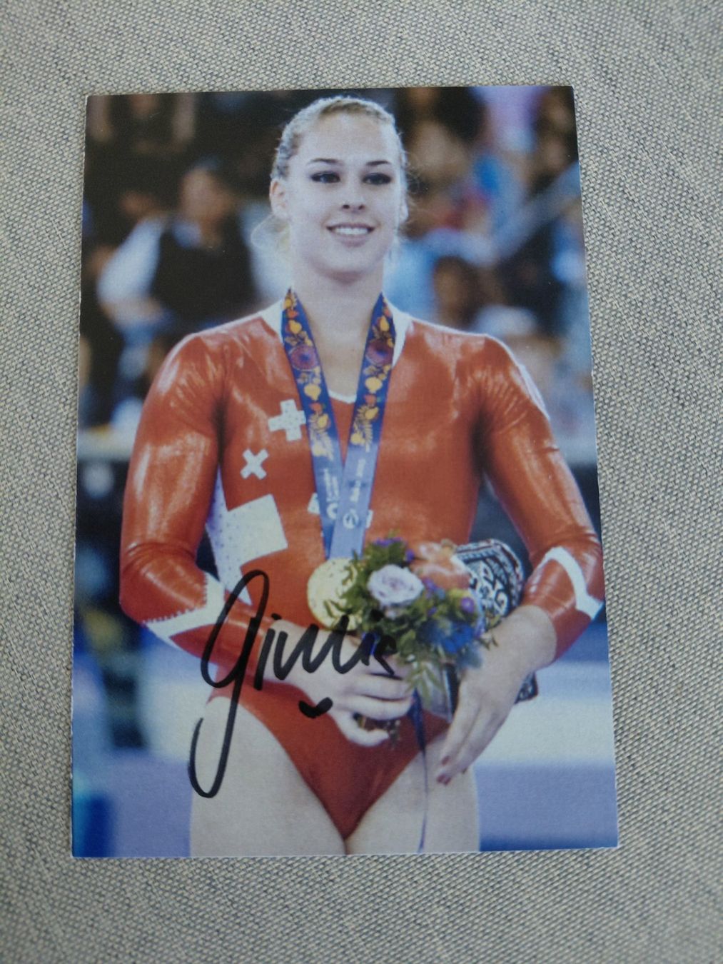 Autografi: Autogrammkarte Giulia  Steingruber – Usato da Schmerikon venduto da Olympia04