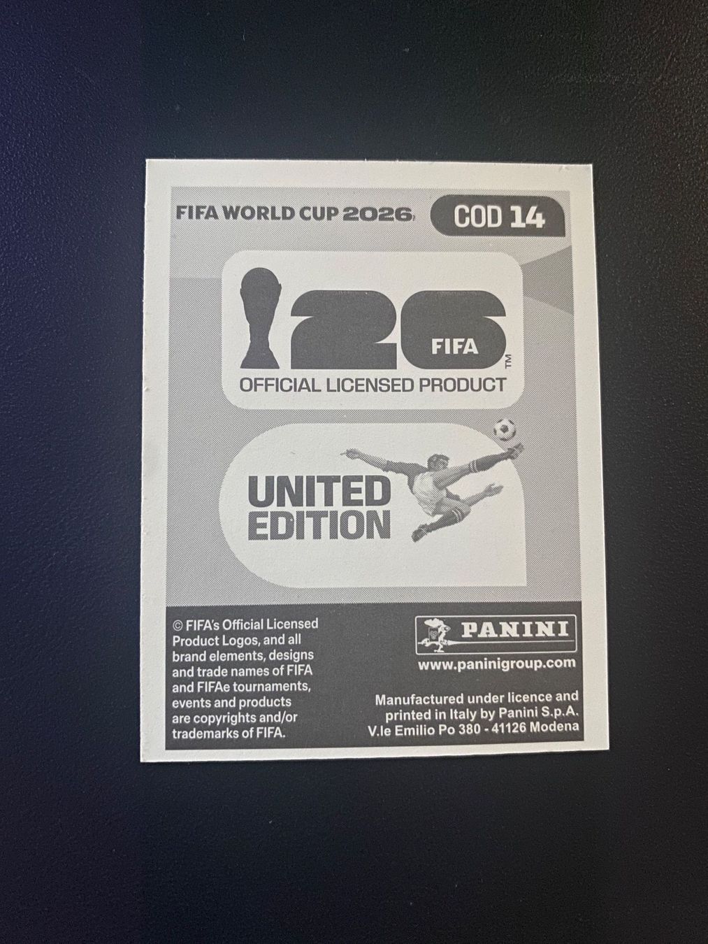 Panini Sammelbilder & Trading cards: Panini FIFA World Cup Sticker COD 14 – Gebraucht aus Glattbrugg von riseca 1