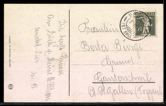 Cartes postales: AK St. Gallen, Scheffelstein mit Säntis – D'occasion à Berlin par bartko-reher 1