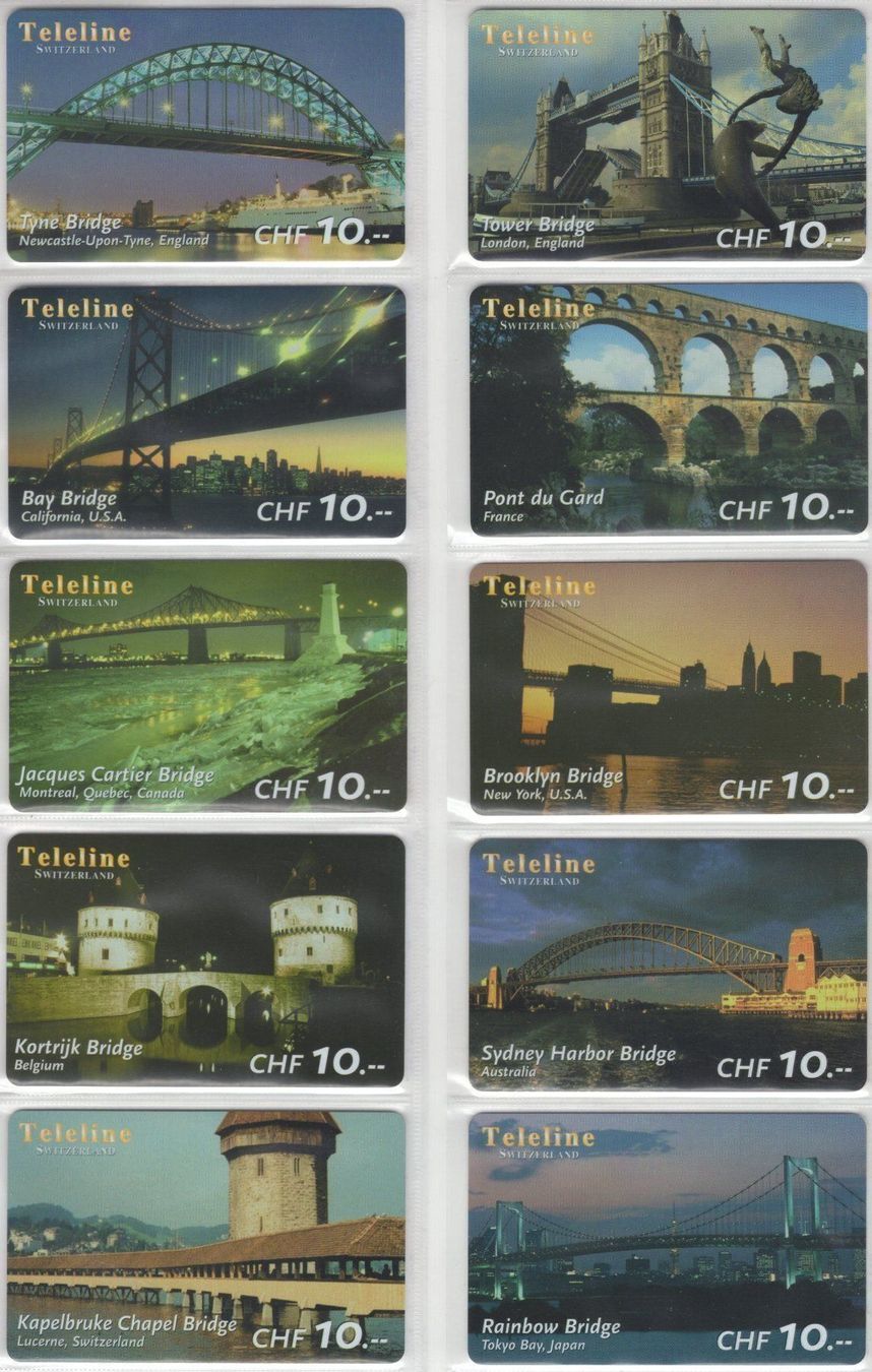 Schede telefoniche: TELELINE Prepaid Serie - Brücken – Usato da Eglisau venduto da Chperfins