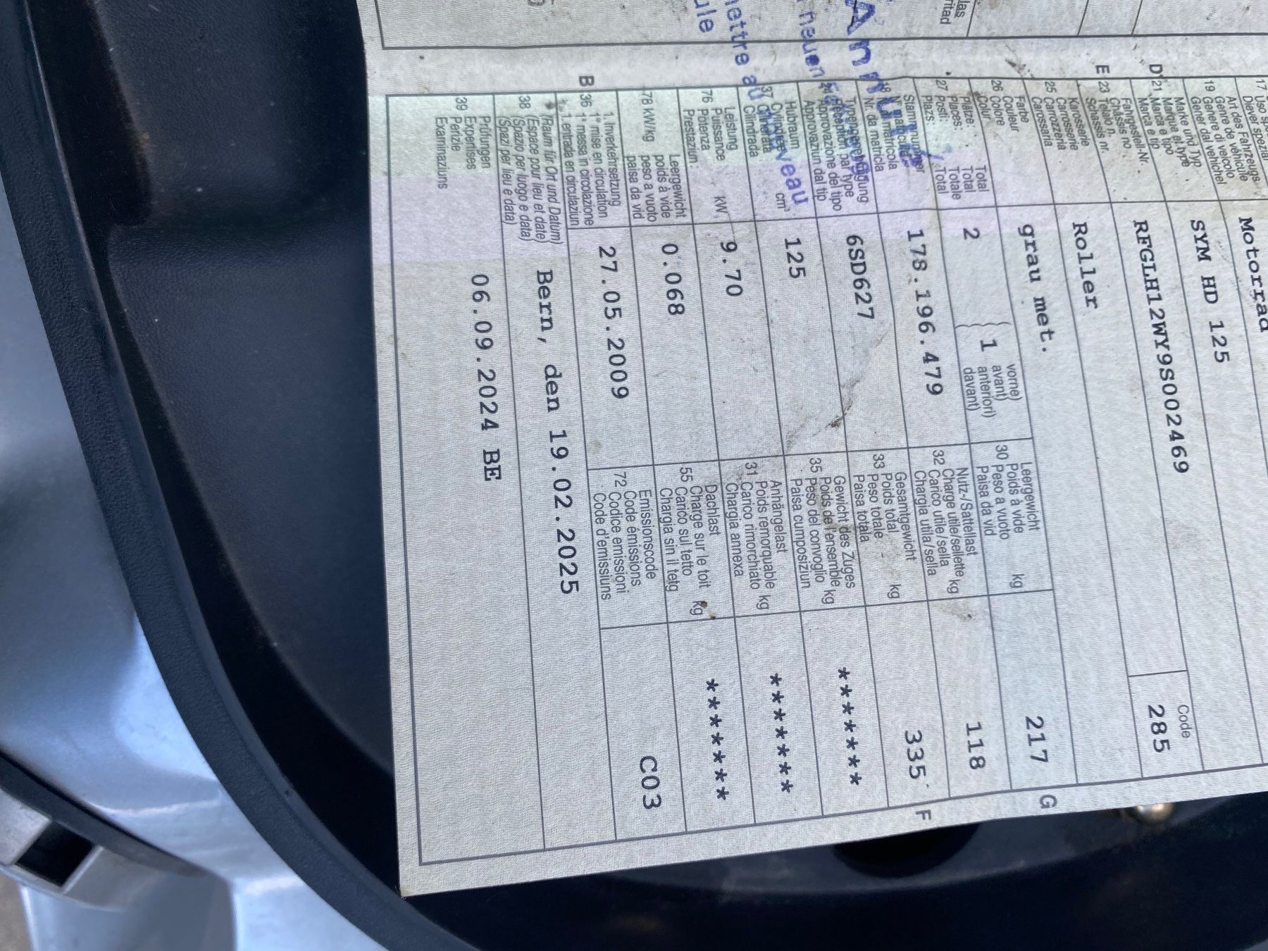 Sym Scooter: Sym HD 125 ab mfk – Usato da Biel/Bienne venduto da zileli 5