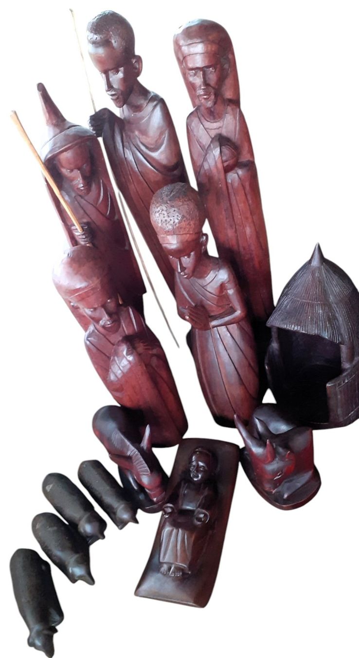 Statuette: Afrikanische Krippe mit grossen Figuren – Usato da Mörschwil venduto da antiksalon 2