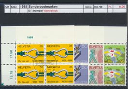 1988 "Sonderpostmarken", Viererblock, ET - Stempel