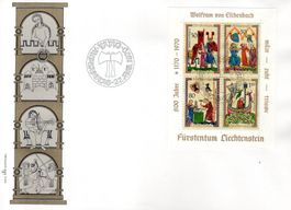 LIECHTENSTEIN 1970 WOLFRAM V. ESCHENBACH AUSGABETAG - V522