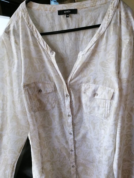 Bluse gr 48 weiss beige (Gebraucht) in Bedigliora für CHF 13 – mit ...