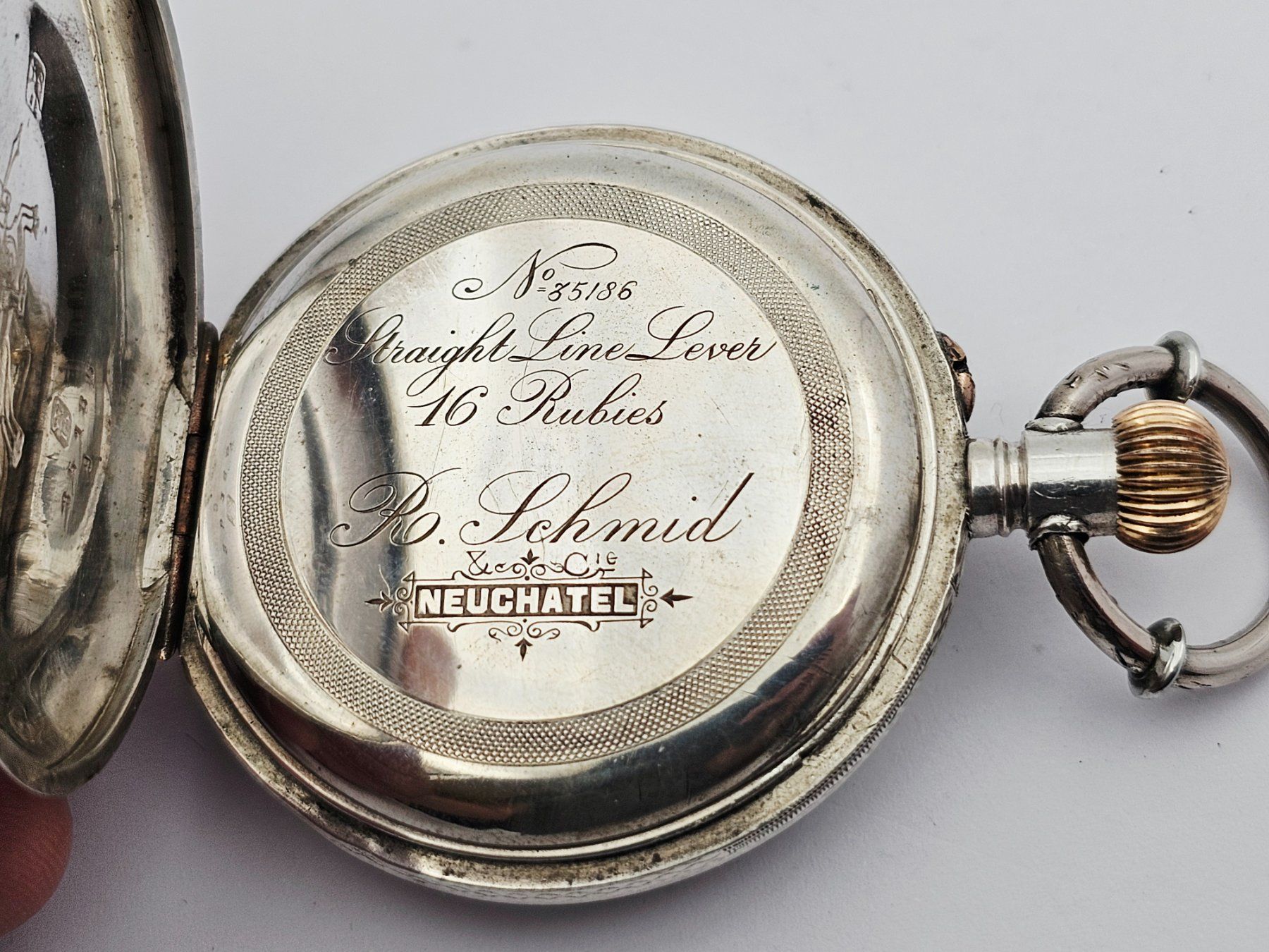 Orologi: Antike Savonette Taschenuhr 800 Silber – Usato da Bassersdorf venduto da AnkerWatch 1