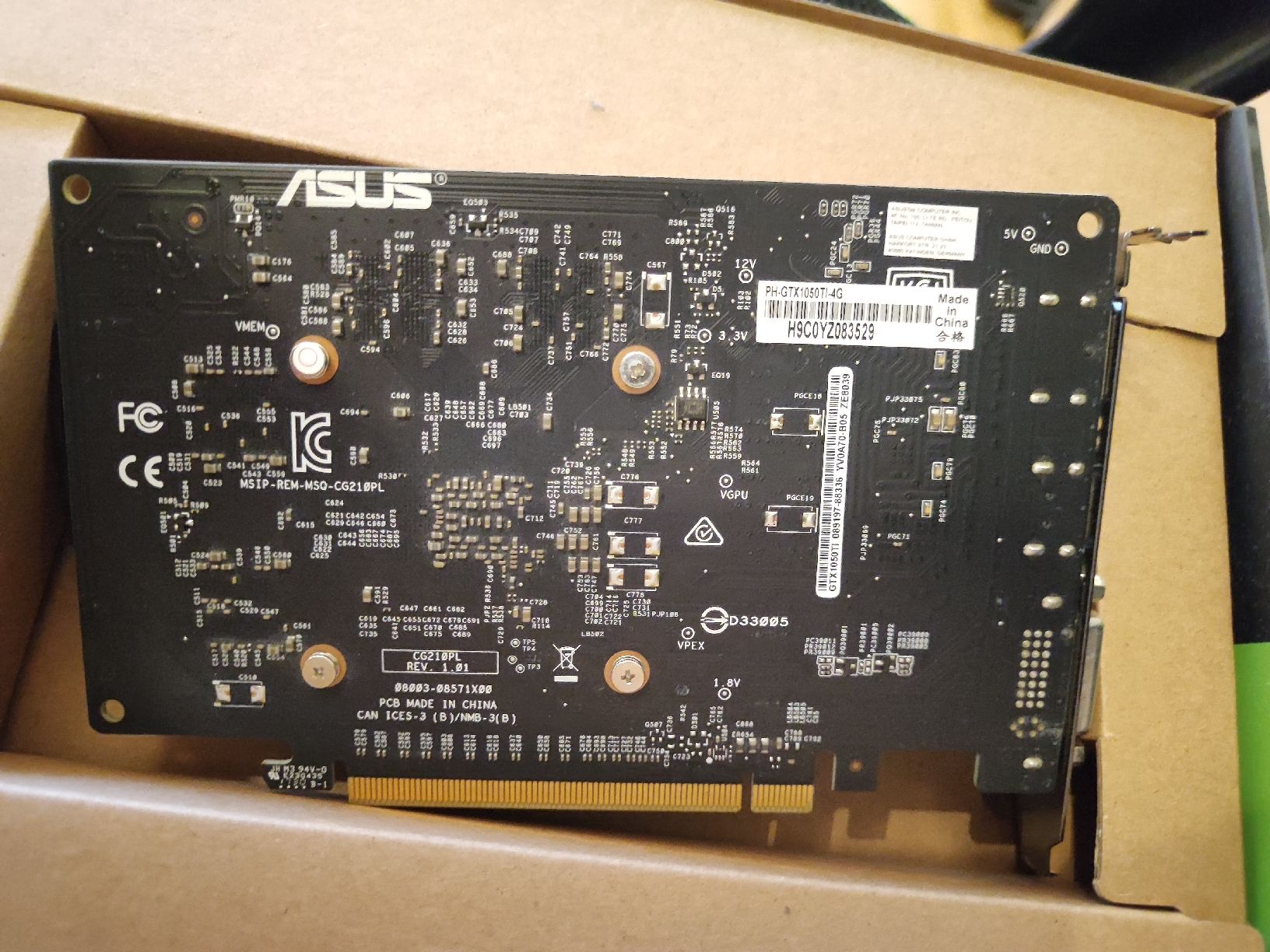 Nvidia Schede grafiche: Asus Geforce GTX 1050 Ti 4gb – Usato da Grossaffoltern venduto da resche02 2