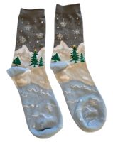 Socken Weihnachten/Christmas/Schneeflocken/Christbaum/Tree