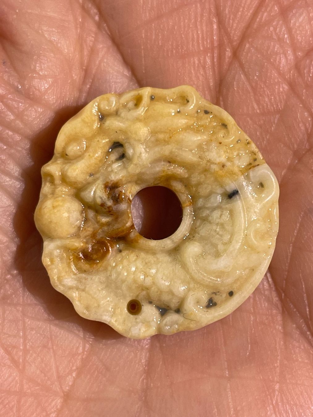 Anhänger: Echte chinesische -Jade Drache Pi-Scheibe Ca.2.3-2.8cm – Neu (gemäss Beschreibung) aus Schiers von sisikristall 4