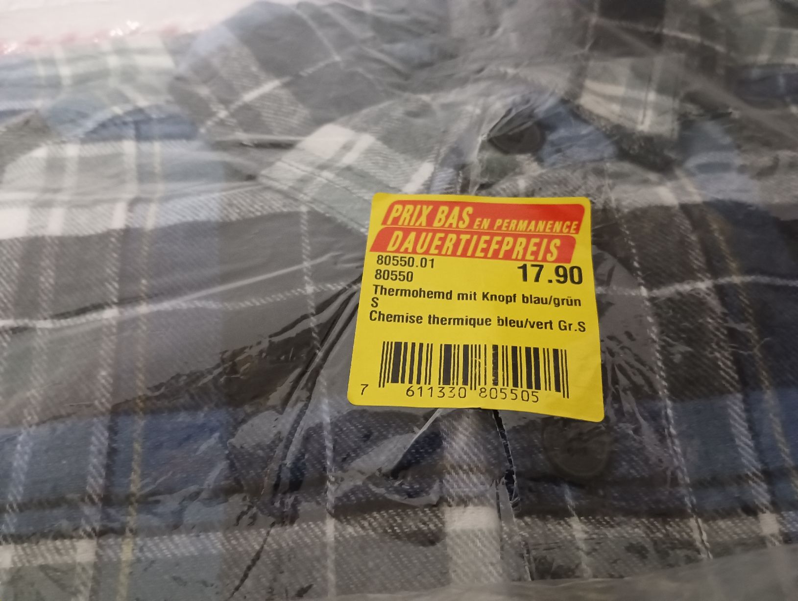 Camicie: Thermohemd blau/grün Gr. S NEU – Nuovo e nell'imballaggio originale da Densbüren venduto da H-76 3