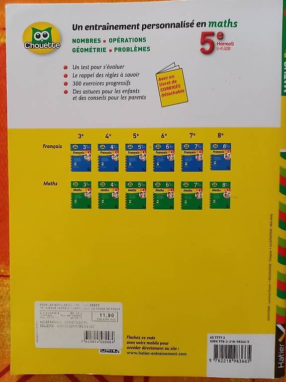Livres: Maths 5e Harmos Chouette – D'occasion à La Chaux-de-Fonds par don_gs8z 1