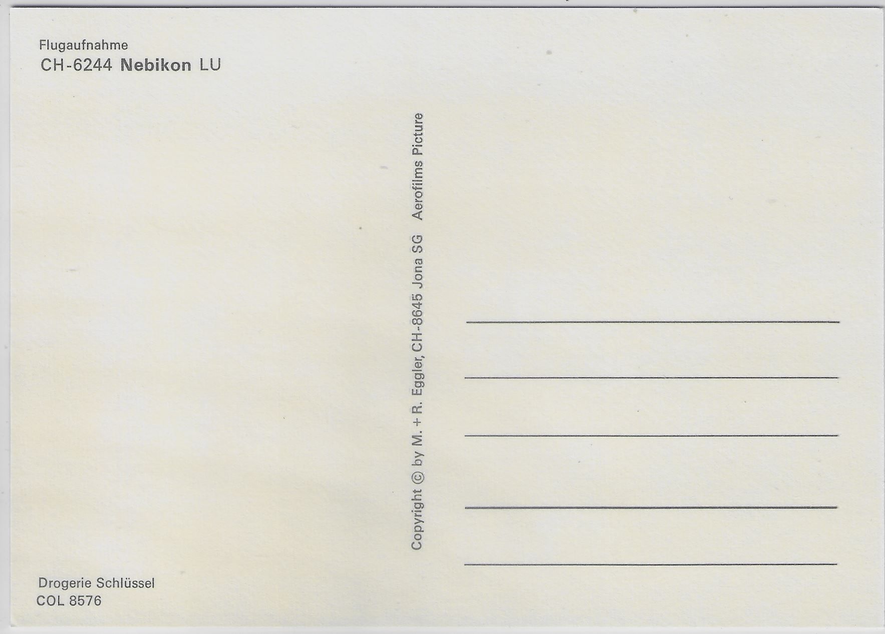 Cartoline postali: Flugaufnahme Nebikon LU – Antico da Ettingen venduto da Kartenplanet 1