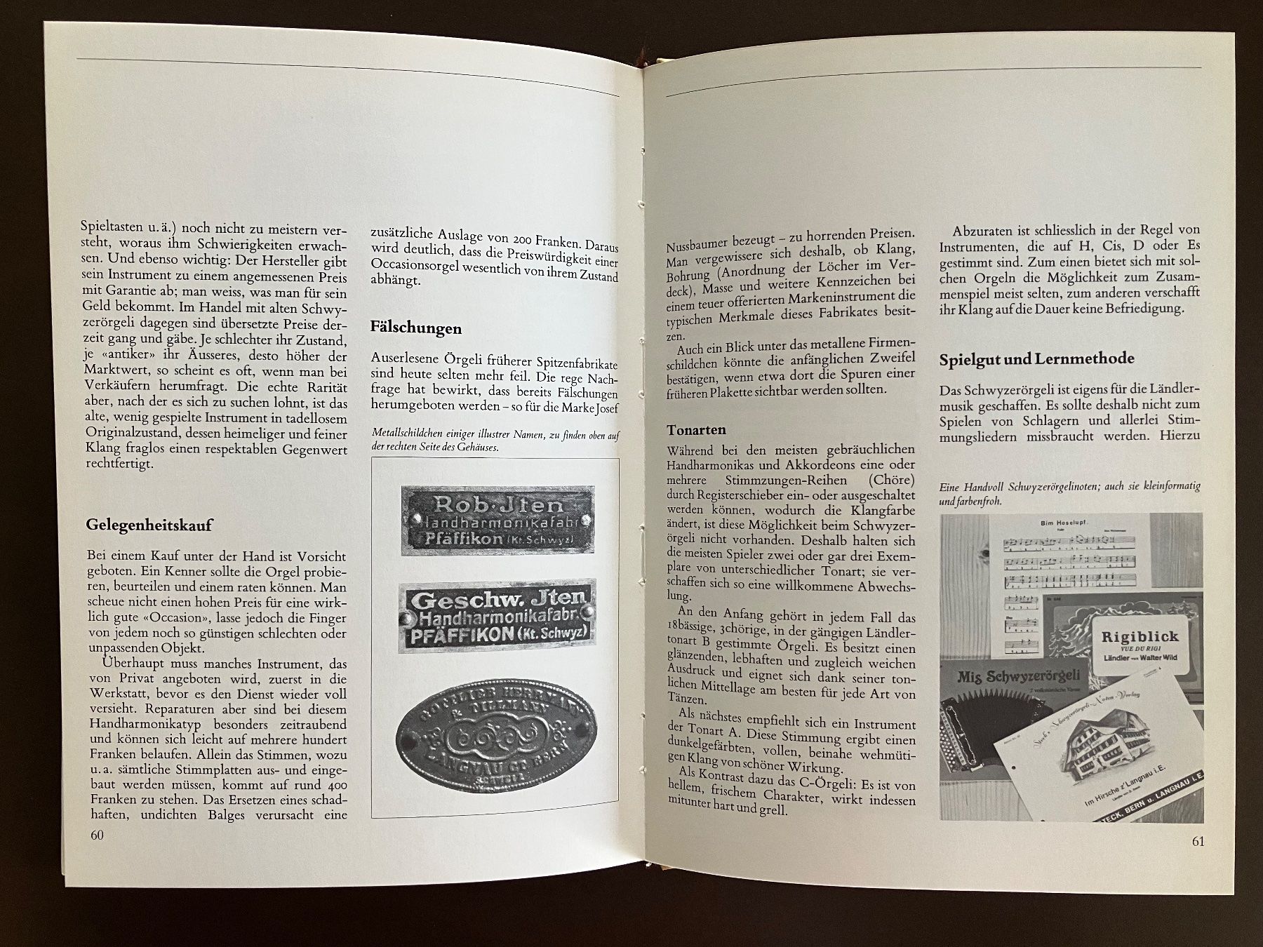 Libri: Ernst Roth: Schwyzerörgeli - erste Auflage 1979 – Usato da Menziken venduto da timbuktu1001 9