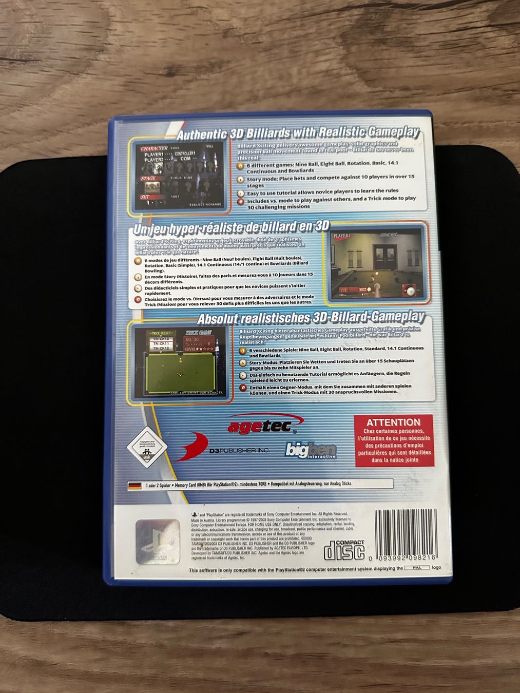 Spiele: Billiards Xciting - PS2 Spiel – Gebraucht aus Sulz AG von DealWerk 1