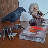 Halloween Deko  Hexe Rabe Spinne Neuwertig Vintage