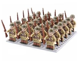 24 SOWJET SOLDATEN - KLEMMBAUSTEINE MINIFIGUREN
