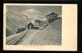 Mürren, Strassenpartie mit Schienen der