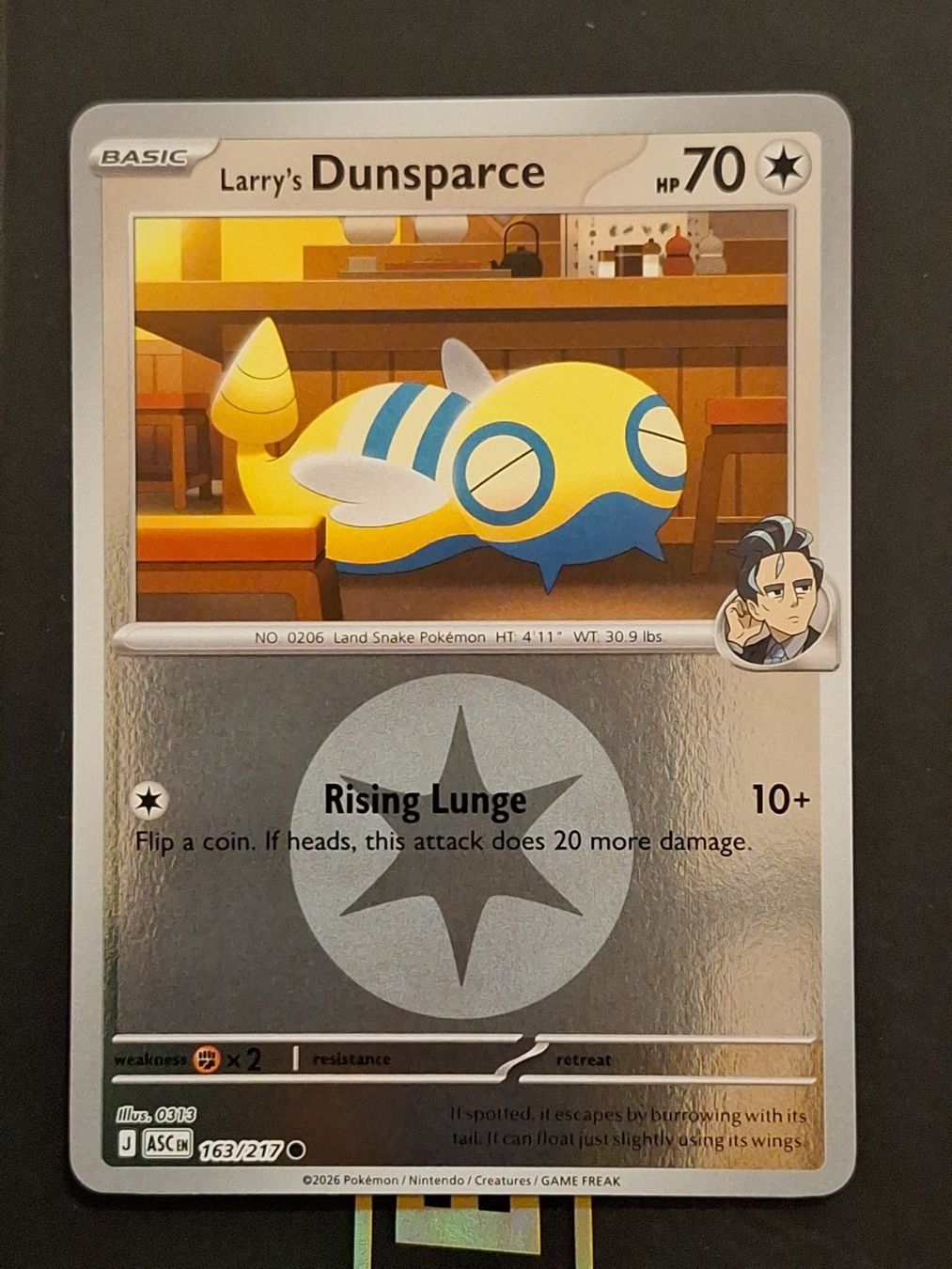 Pokémon Carte collezionabili: Larry's Dunsparce Reverse Holo Energy - Ascended Heroes – Usato da Altstätten SG venduto da GGsGameshop