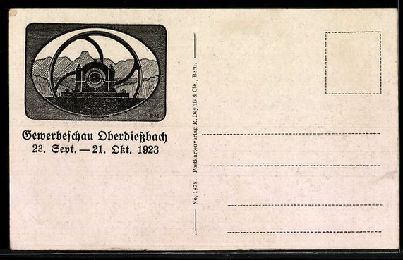 Cartoline postali: AK Oberdiessbach, Straße mit Kirche – Usato da Berlin venduto da bartko-reher 1