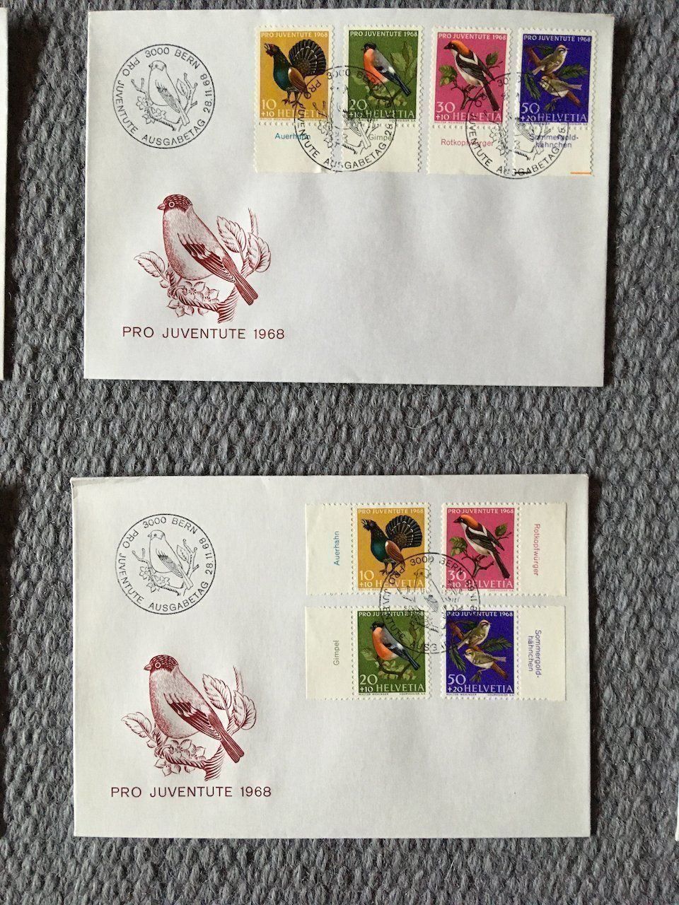 Tutti i francobolli: Pro Juventute 1968 mit Vogelnamen FDC – Usato da Nesslau venduto da andi_hon 2
