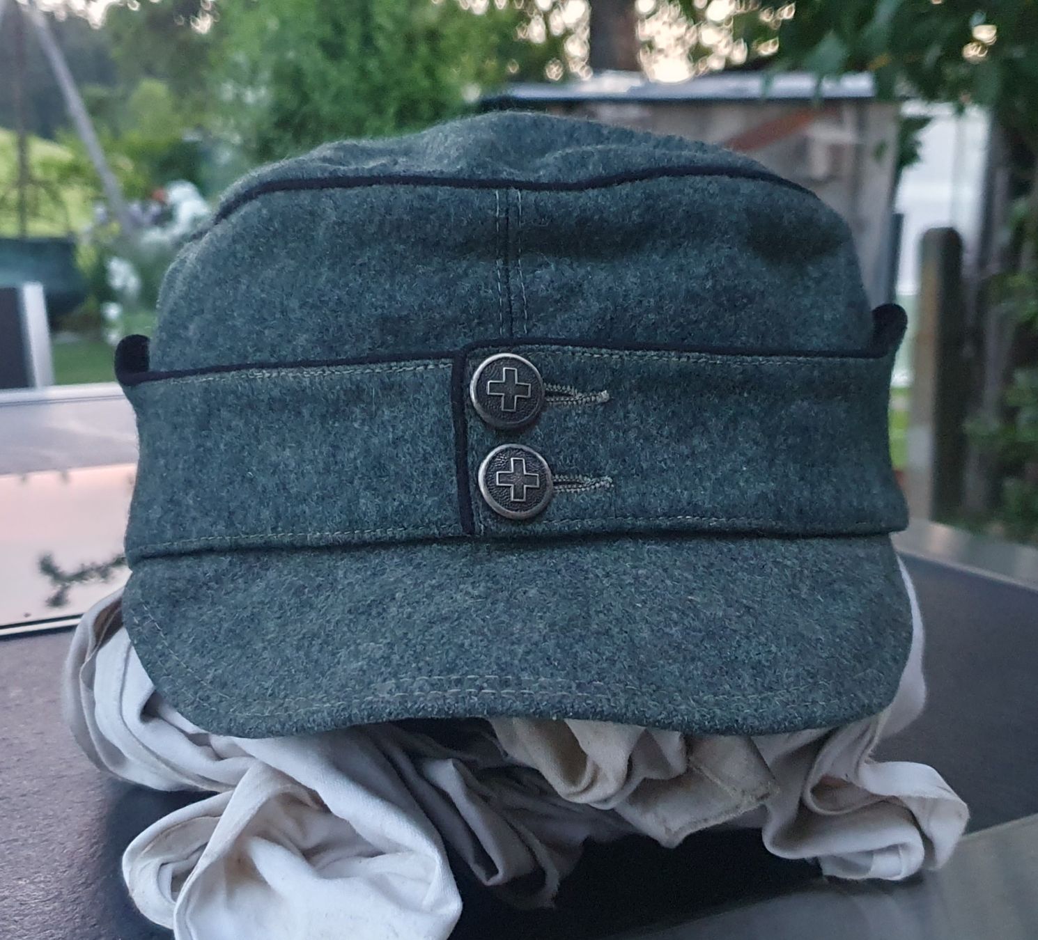 Schweizer Armee Uniformi: Militär-Motorfahrer Mütze. – Usato da schwarzenburg venduto da wald007