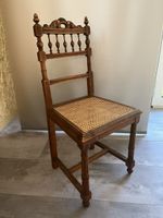 6 Antike Stühle mit Rattan-Sitzfläche, Vintage Chic!