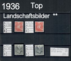 1936 (2.XI.) Landschaftsbildermarken zumTop Preis Postfrisch