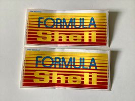 Zwei Aufkleber von Formula Shell. Vintage.