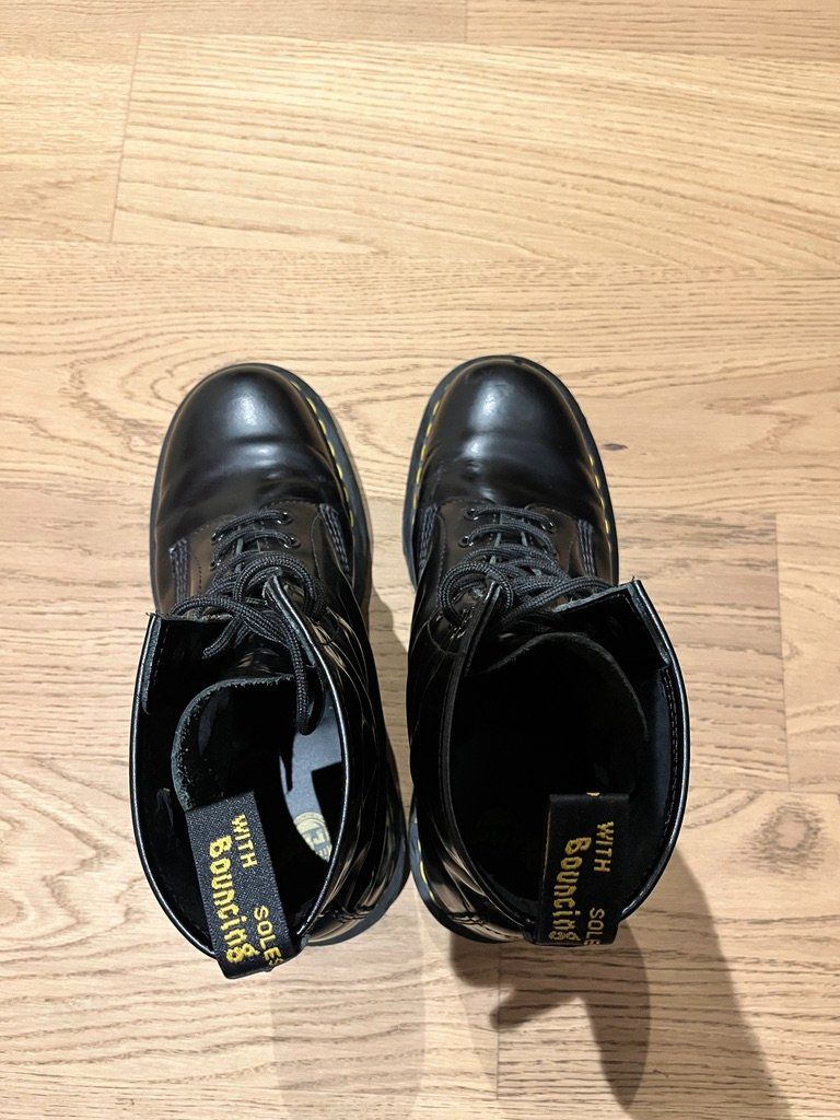 Dr. Martens Scarpe da uomo: Dr Martens Jadon Lackleder Plateaustiefel (Schwarz) – Usato da Zürich venduto da derdan89 4