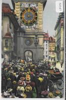 Bern - Zeitglockenturm mittags um 12 Uhr - Litho