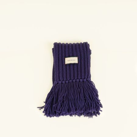 Gucci-Wollschal, unisex, blau/violett