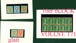 Wappenmuster  glatt+geri.+10er Block Tell 171 (C151)