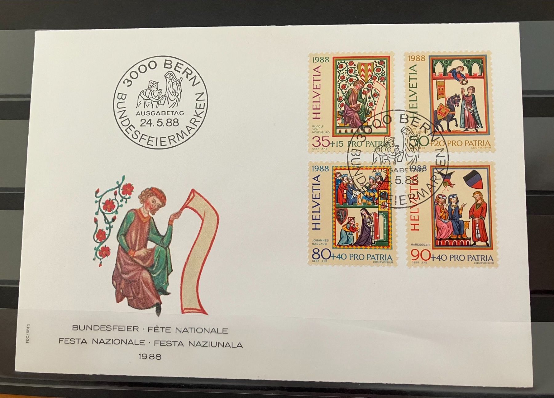 Tous les timbres: CH FDC Pro Patria Satz 1988 – Neuf avec emballage d'origine à Koblenz par Markenhimmel
