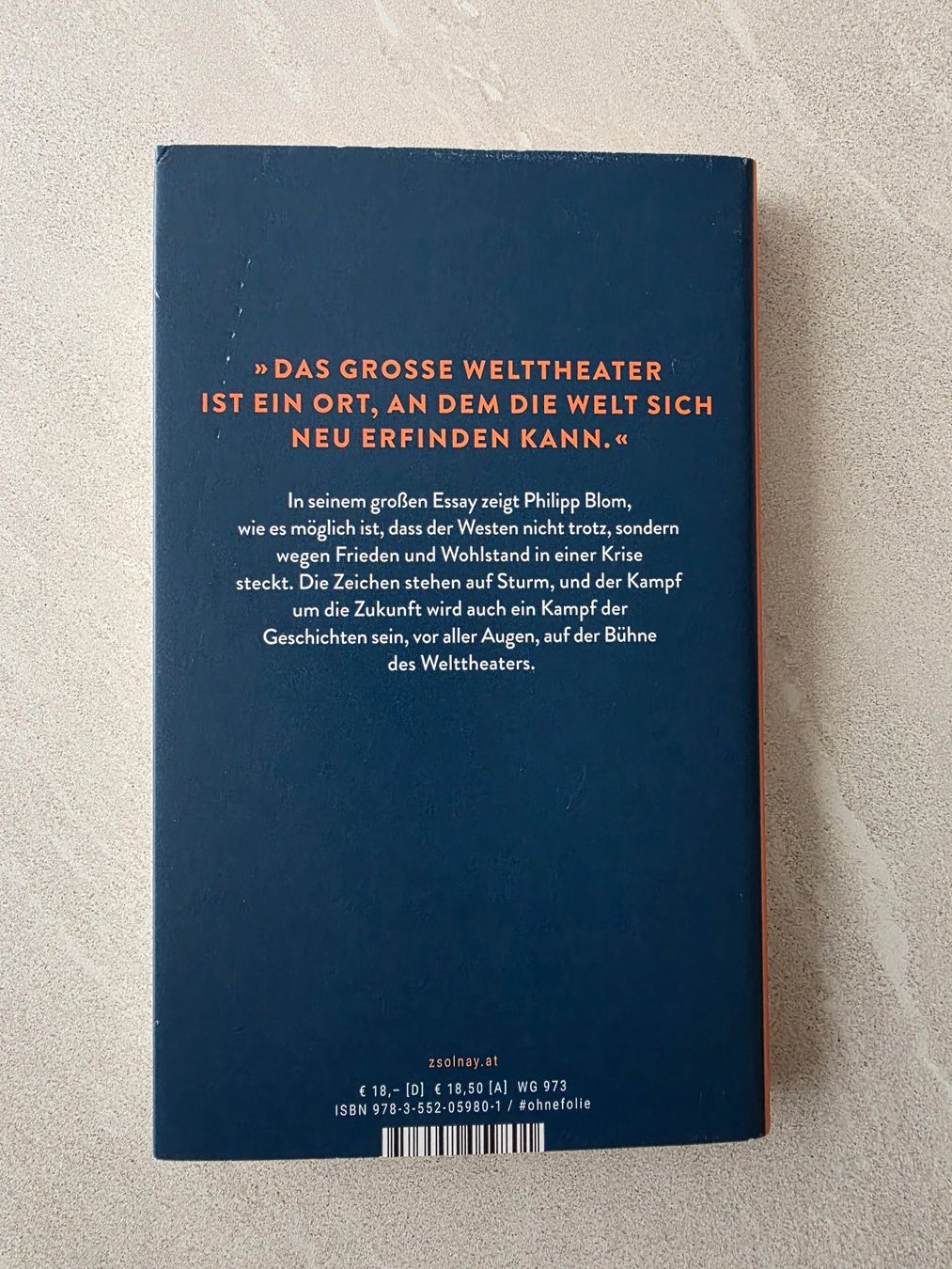 Libri: Philipp Blom – Das grosse Welttheater – Usato da Kaiseraugst venduto da Haubitz60 1