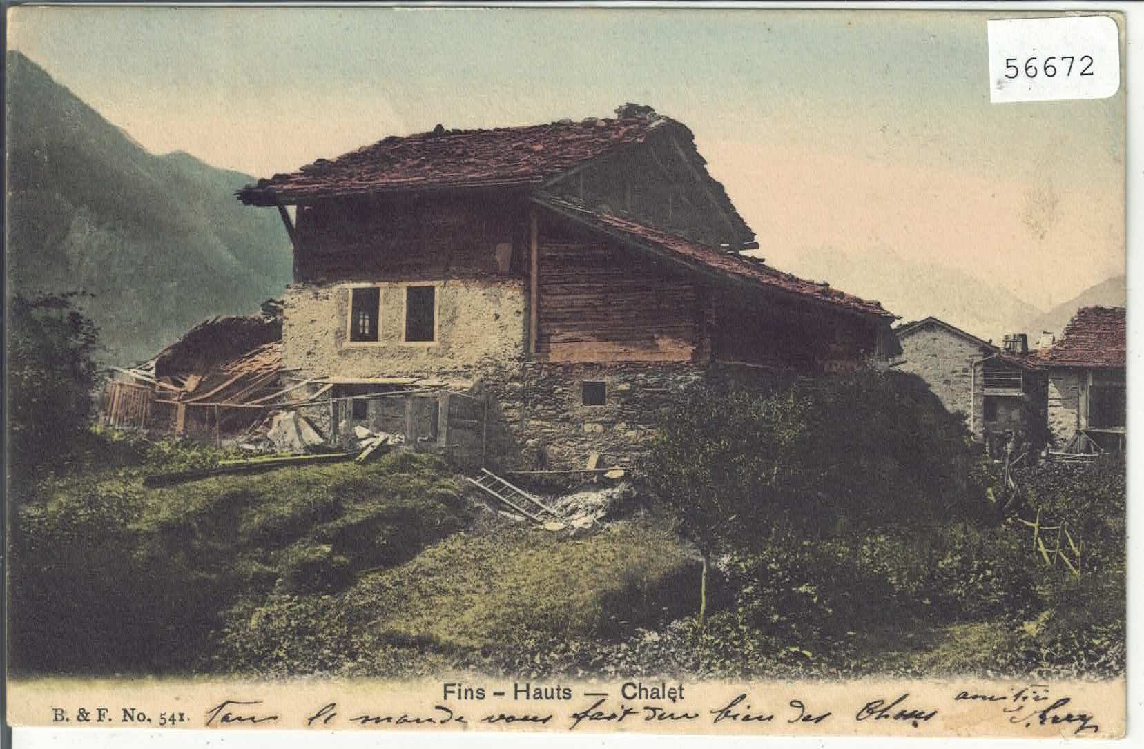 Cartoline postali: Finhaut - Chalet - Alphütten - coloriert – Usato da Ettingen venduto da Kartenplanet
