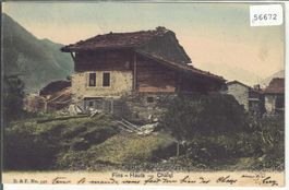 Finhaut - Chalet - Alphütten - coloriert