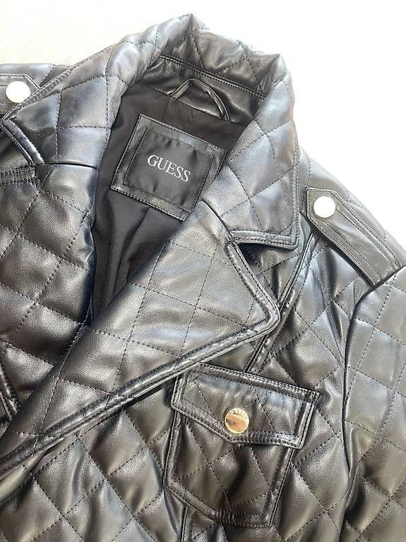 Guess Giacche: Guess - Lederjacke (gesteppt) - schwarz/gold – Nuovo (secondo la descrizione) da Münchenstein venduto da NinaK9601 2