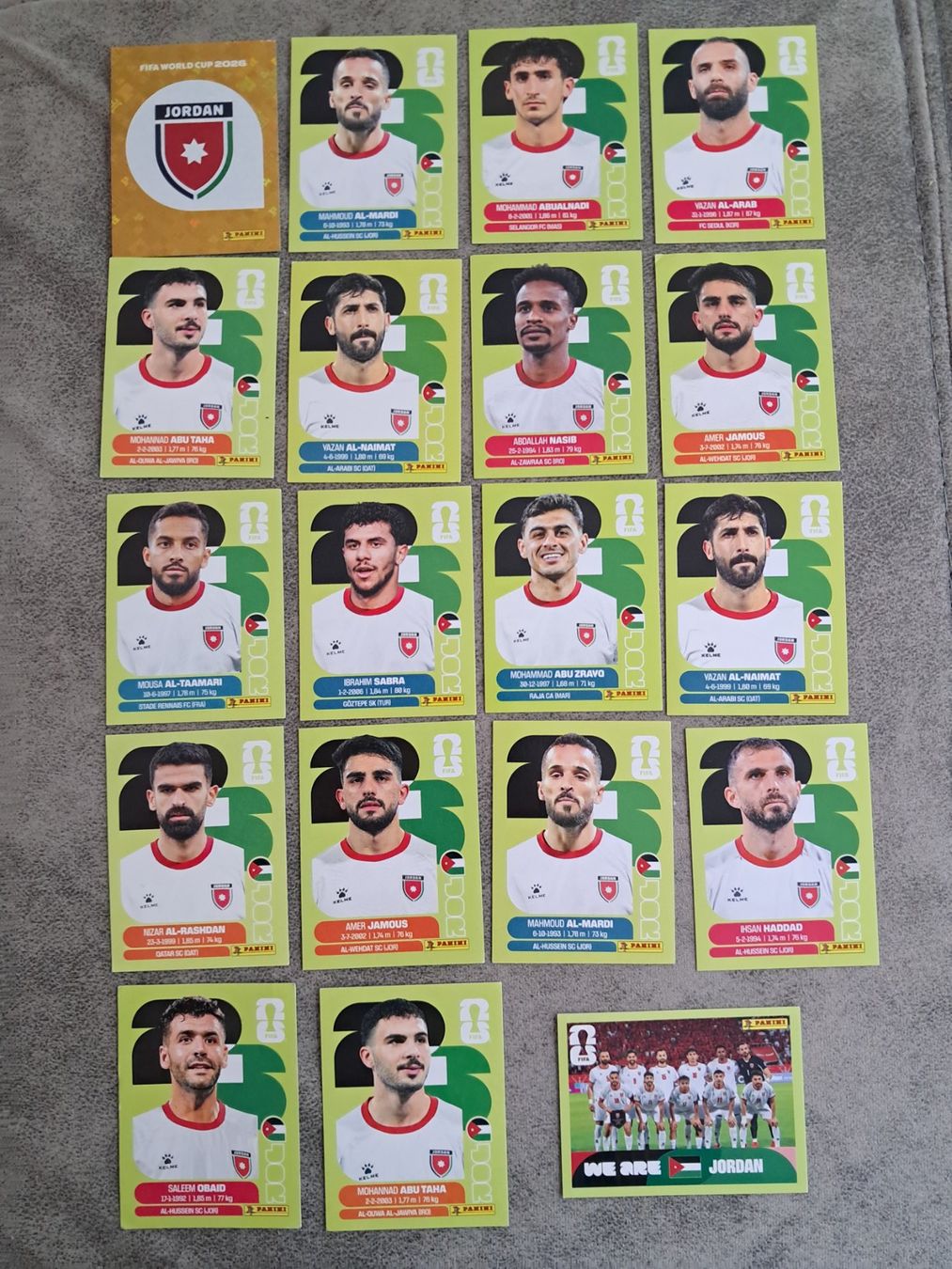 Panini Carte collezionabili: 19 x Paninisticker 2026 / Jordanien – Nuovo (secondo la descrizione) da Weinfelden venduto da Da-ryn01