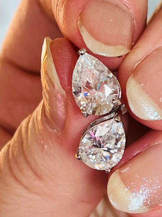 Total 4 ct D Color Pass Diamond Test Moissanite with certif Kaufen auf Ricardo