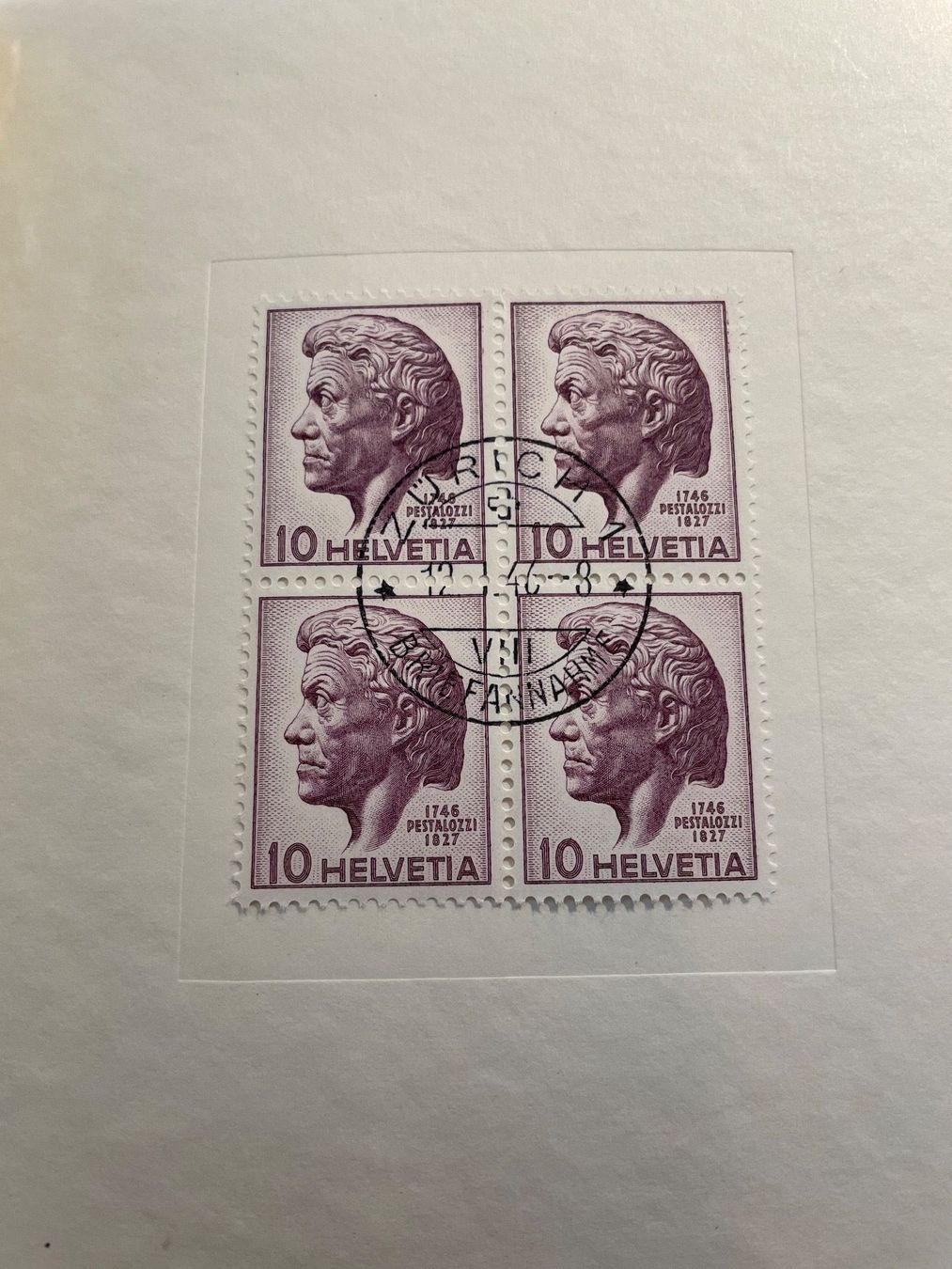 Alle Briefmarken: PTT 1946 - 200. GEBURTSTAG PESTALOZZI – Gebraucht aus Watt von maxdiroma 3