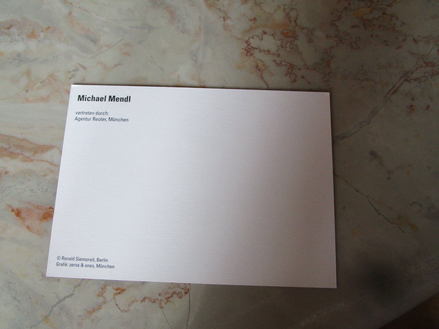 Autogramme: MICHAEL MENDL SCHAUSPIELER AUTOGRAMM – Gebraucht aus GUTENSWIL von Alpina6 1