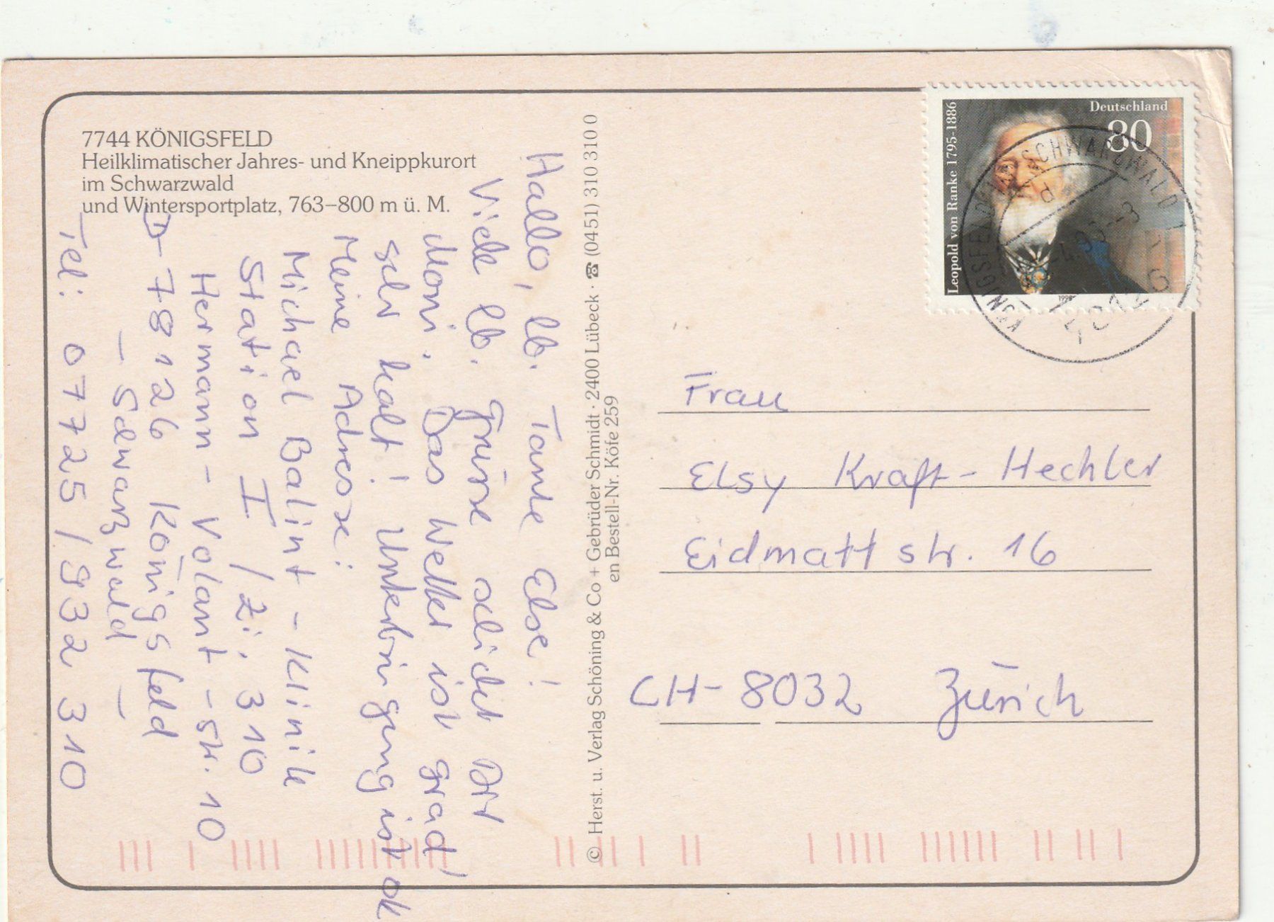 Cartoline postali: Königsfeld MBK – Usato da Lumbrein venduto da made02 1